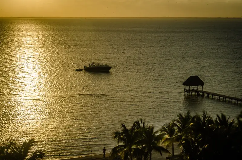 Atardecer dorado desde la residencia